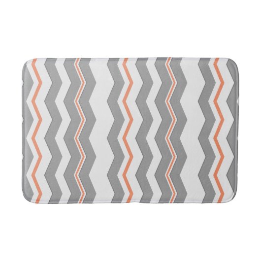 Tapis De Bain Chevron vertical moderne avec toute couleur (Devant)