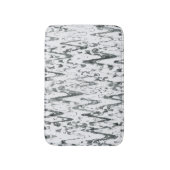 Tapis De Bain Chevrons Abstraits modernes Monochromatiques (Devant (Vertical))