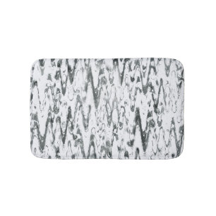 Tapis De Bain Chevrons Abstraits modernes Monochromatiques
