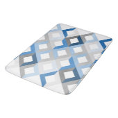 tapis de bain chevrons bleus (Angle)