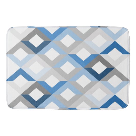 tapis de bain chevrons bleus (Devant)