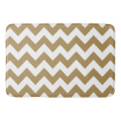 Tapis De Bain Chevrons neutres en teck (Devant)
