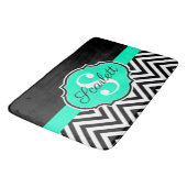 Tapis De Bain Chevrons noirs et blancs (Angle)