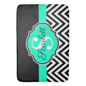 Tapis De Bain Chevrons noirs et blancs (devant Vertical)