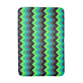 Tapis De Bain Chevrons Ombre Noir Vert Moyen Mat Bain (Devant (Vertical))