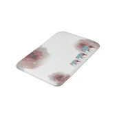 Tapis De Bain Chic Aquarelle Florale Et Eléphant Mat De Bain (Angle)