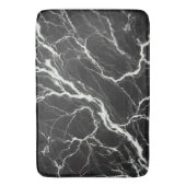 Tapis De Bain Chic Black & Marbre blanc Look Glamor (devant Vertical)