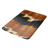 Tapis De Bain Chic Brown Black Cream Western Cowhide (Angle)