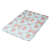 Tapis De Bain Chic chic, Bébé bleu, roses rouges, victorien, flo (Angle)