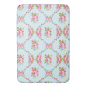 Tapis De Bain Chic chic, Bébé bleu, roses rouges, victorien, flo (devant Vertical)