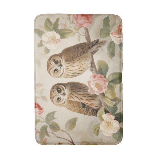 Tapis De Bain Chic Chic Chic Chouette Élégante (Devant (Vertical))