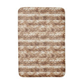 Tapis De Bain Chic Crème Brown Faux Tissus (Devant (Vertical))