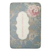 Tapis De Bain Chic Elegant Gold Damask Roses (devant Vertical)