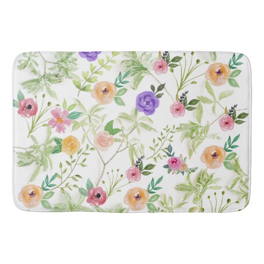 Tapis De Bain Chic Floral Décontracté (Devant)