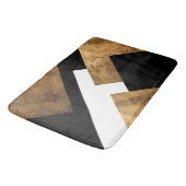 Tapis De Bain Chic géométrique noir cuivre or (Angle)
