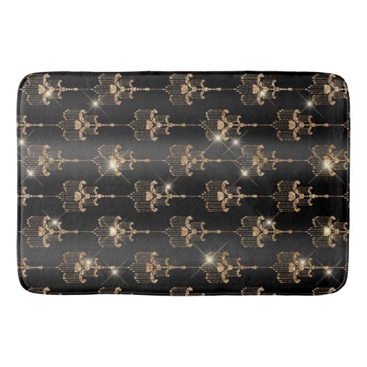 Tapis De Bain Chic Gold Sparkelier noir (Devant)