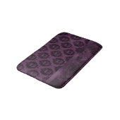 Tapis De Bain Chic gothique pourpre | Aubergine et crâne noir (Angle)