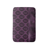 Tapis De Bain Chic gothique pourpre | Aubergine et crâne noir (Devant (Vertical))