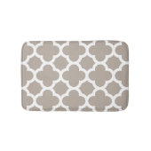 Tapis De Bain Chic Gris Beige Retro Cute Trellis Motif (Devant)