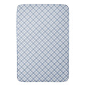 Tapis De Bain Chic Indigo bleu et blanc Preppy Check Mat (devant Vertical)