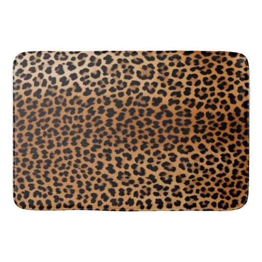 Tapis De Bain Chic Leopard Print Bath Mat Glamoratti  (Devant)