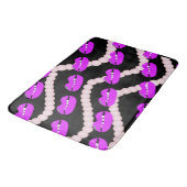 Tapis De Bain Chic Lips Perles Rose Noir (Angle)