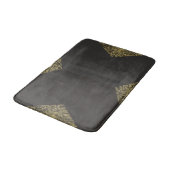 Tapis De Bain Chic Moderne Or et Gris (Angle)