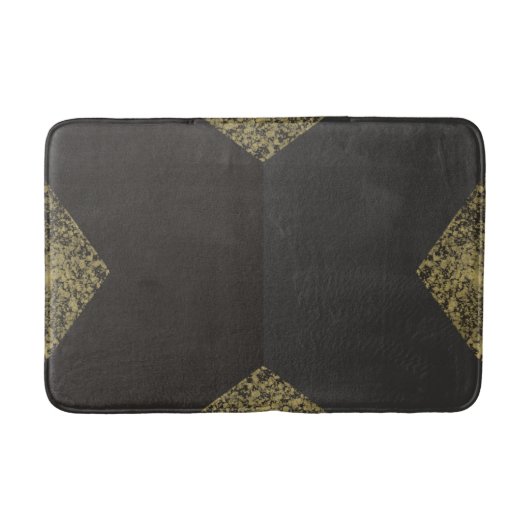Tapis De Bain Chic Moderne Or et Gris (Devant)