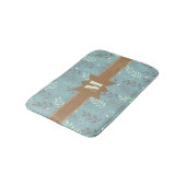 Tapis De Bain Chic Monogramme Motif botanique (Angle)