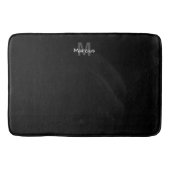 Tapis De Bain Chic noir monogramme (Devant)
