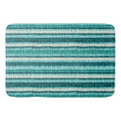 Tapis De Bain Chic rayé turquoise (Devant)
