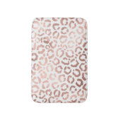 Tapis De Bain Chic Rose Gold Leopard Cheetah Poster de animal (Devant (Vertical))