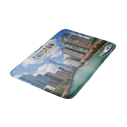 Tapis De Bain Chicago Illinois River Skyline (Angle)
