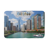 Tapis De Bain Chicago Illinois River Skyline (Devant)