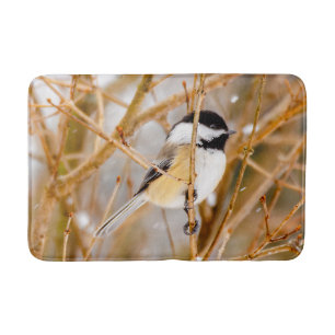 Tapis De Bain Chickadee au plafond noir - Photo originale