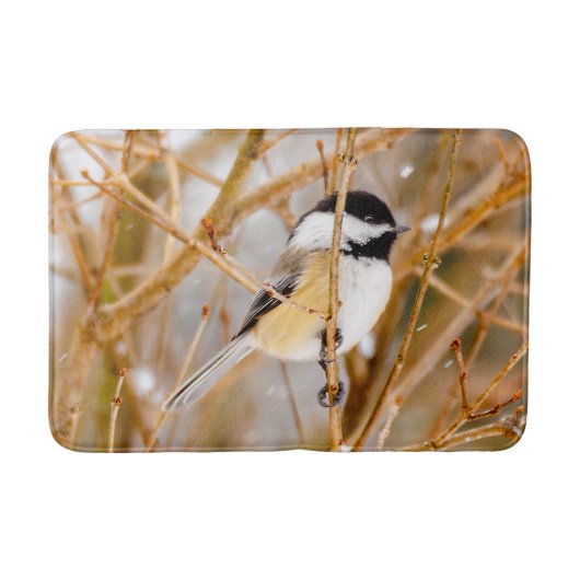 Tapis De Bain Chickadee au plafond noir - Photo originale (Devant)