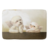 Tapis De Bain Chien angélique et chat sur Cloud (Devant)