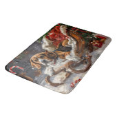 Tapis De Bain Chien Beagle Noël Festif (Angle)