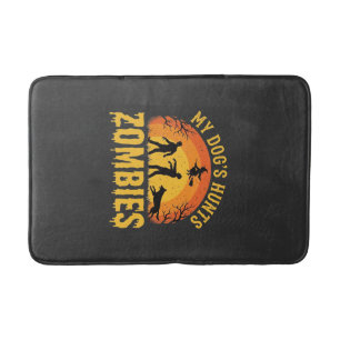 Tapis De Bain Chien Chasse Les Zombies Design Halloween