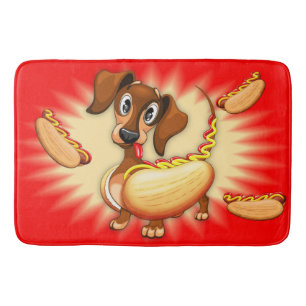 Tapis De Bain Chien chaud Dachshund