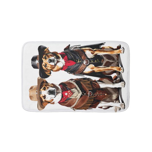 Tapis De Bain Chien Cowboys (Devant)