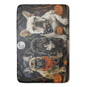 Tapis De Bain Chien de taureau français Halloween Éffrayant (devant Vertical)