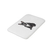Tapis De Bain Chien de taureaux français à Tuxedo (Angle)
