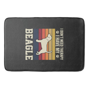 Tapis De Bain Chien de thérapie rétro Beagle vintage