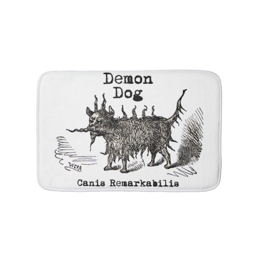 Tapis De Bain Chien Demon Vintage Funny migre (Devant)