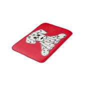 Tapis De Bain Chien en dalmate dessin simple noir (Angle)