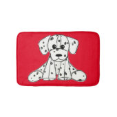Tapis De Bain Chien en dalmate dessin simple noir (Devant)