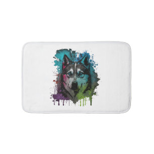 Tapis De Bain Chien Husky