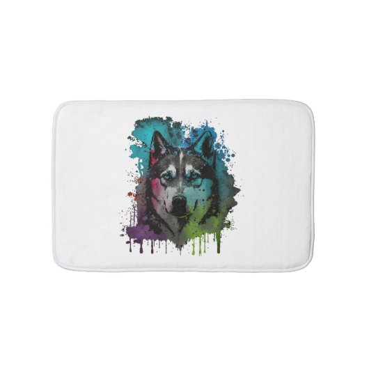 Tapis De Bain Chien Husky (Devant)