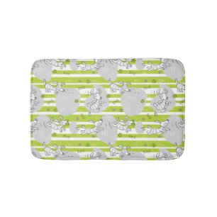Tapis De Bain chien jouant l'arrière - plan de motif